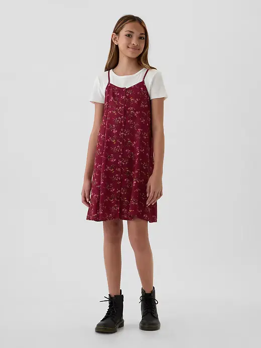 Qız donu, pambıq, qırmızı, 6-12 yaş, KID8997