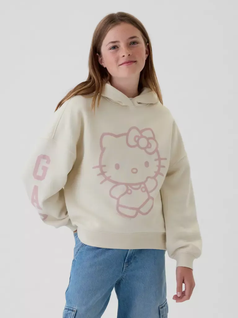 Qız svitşotu, akril, bej, 6-12 yaş, KID8990