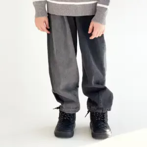 Oğlan uşağı üçün cins şalvar 04O2451, boz, pambıq