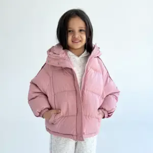 Uni uşaq üçün gödəkçə 01O2473, çəhrayi/ağ/boz, polyester