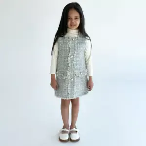Qız üçün ziyafət donu 12O2452, mavi, polyester