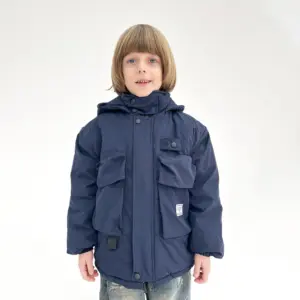Oğlan uşağı üçün gödəkçə 01O2492, göy, polyester