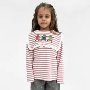 Qız uşağı üçün log sleeve 03O2423, çəhrayi, pambıq